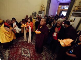 Thaye Dorje, His Holiness the 17th Gyalwa Karmapa, presided over the 2024 Kagyu Monlam in Bodh Gaya. Photo: Tokpa Korlo