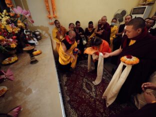 Thaye Dorje, His Holiness the 17th Gyalwa Karmapa, presided over the 2024 Kagyu Monlam in Bodh Gaya. Photo: Tokpa Korlo