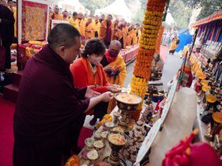 Thaye Dorje, His Holiness the 17th Gyalwa Karmapa, presided over the 2024 Kagyu Monlam in Bodh Gaya. Photo: Tokpa Korlo