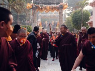 Thaye Dorje, His Holiness the 17th Gyalwa Karmapa, presided over the 2024 Kagyu Monlam in Bodh Gaya. Photo: Tokpa Korlo