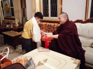 Thaye Dorje, His Holiness the 17th Gyalwa Karmapa, presided over the 2024 Kagyu Monlam in Bodh Gaya. Photo: Tokpa Korlo