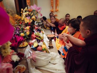 Thaye Dorje, His Holiness the 17th Gyalwa Karmapa, presided over the 2024 Kagyu Monlam in Bodh Gaya. Photo: Tokpa Korlo