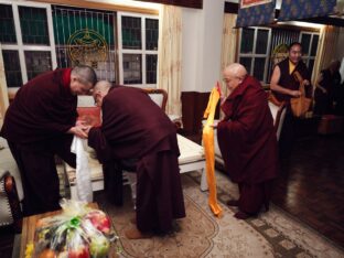 Thaye Dorje, His Holiness the 17th Gyalwa Karmapa, presided over the 2024 Kagyu Monlam in Bodh Gaya. Photo: Tokpa Korlo