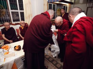 Thaye Dorje, His Holiness the 17th Gyalwa Karmapa, presided over the 2024 Kagyu Monlam in Bodh Gaya. Photo: Tokpa Korlo