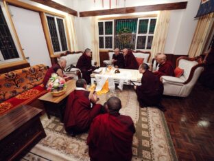 Thaye Dorje, His Holiness the 17th Gyalwa Karmapa, presided over the 2024 Kagyu Monlam in Bodh Gaya. Photo: Tokpa Korlo