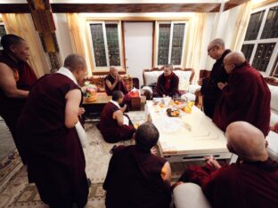 Thaye Dorje, His Holiness the 17th Gyalwa Karmapa, presided over the 2024 Kagyu Monlam in Bodh Gaya. Photo: Tokpa Korlo