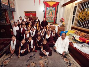 Thaye Dorje, His Holiness the 17th Gyalwa Karmapa, presided over the 2024 Kagyu Monlam in Bodh Gaya. Photo: Tokpa Korlo