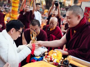 Thaye Dorje, His Holiness the 17th Gyalwa Karmapa, presided over the 2024 Kagyu Monlam in Bodh Gaya. Photo: Tokpa Korlo