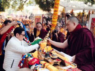 Thaye Dorje, His Holiness the 17th Gyalwa Karmapa, presided over the 2024 Kagyu Monlam in Bodh Gaya. Photo: Tokpa Korlo