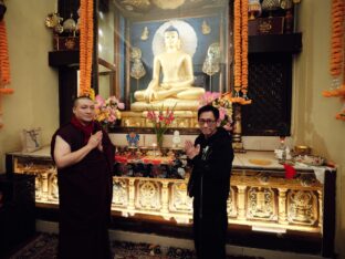 Thaye Dorje, His Holiness the 17th Gyalwa Karmapa, presided over the 2024 Kagyu Monlam in Bodh Gaya. Photo: Tokpa Korlo