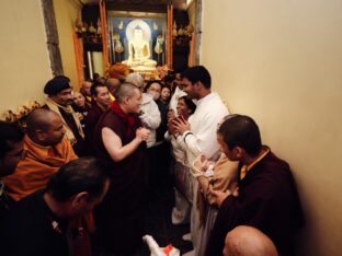 Thaye Dorje, His Holiness the 17th Gyalwa Karmapa, presided over the 2024 Kagyu Monlam in Bodh Gaya. Photo: Tokpa Korlo