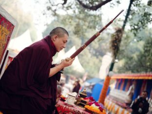 Thaye Dorje, His Holiness the 17th Gyalwa Karmapa, presided over the 2024 Kagyu Monlam in Bodh Gaya. Photo: Tokpa Korlo