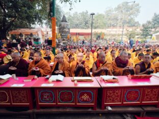 Thaye Dorje, His Holiness the 17th Gyalwa Karmapa, presided over the 2024 Kagyu Monlam in Bodh Gaya. Photo: Tokpa Korlo