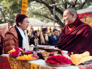 Thaye Dorje, His Holiness the 17th Gyalwa Karmapa, presided over the 2024 Kagyu Monlam in Bodh Gaya. Photo: Tokpa Korlo