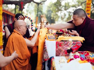 Thaye Dorje, His Holiness the 17th Gyalwa Karmapa, presided over the 2024 Kagyu Monlam in Bodh Gaya. Photo: Tokpa Korlo