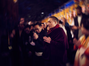 Thaye Dorje, His Holiness the 17th Gyalwa Karmapa, presided over the 2024 Kagyu Monlam in Bodh Gaya. Photo: Tokpa Korlo