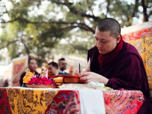 Thaye Dorje, His Holiness the 17th Gyalwa Karmapa, presided over the 2024 Kagyu Monlam in Bodh Gaya. Photo: Tokpa Korlo