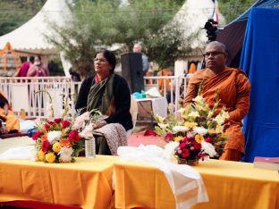 Thaye Dorje, His Holiness the 17th Gyalwa Karmapa, presided over the 2024 Kagyu Monlam in Bodh Gaya. Photo: Tokpa Korlo