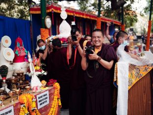 Thaye Dorje, His Holiness the 17th Gyalwa Karmapa, presided over the 2024 Kagyu Monlam in Bodh Gaya. Photo: Tokpa Korlo