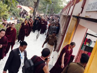 Thaye Dorje, His Holiness the 17th Gyalwa Karmapa, presided over the 2024 Kagyu Monlam in Bodh Gaya. Photo: Tokpa Korlo