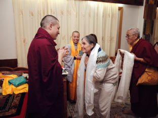 Thaye Dorje, His Holiness the 17th Gyalwa Karmapa, presided over the 2024 Kagyu Monlam in Bodh Gaya. Photo: Tokpa Korlo