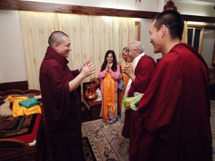 Thaye Dorje, His Holiness the 17th Gyalwa Karmapa, presided over the 2024 Kagyu Monlam in Bodh Gaya. Photo: Tokpa Korlo