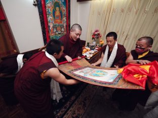 Thaye Dorje, His Holiness the 17th Gyalwa Karmapa, presided over the 2024 Kagyu Monlam in Bodh Gaya. Photo: Tokpa Korlo