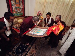 Thaye Dorje, His Holiness the 17th Gyalwa Karmapa, presided over the 2024 Kagyu Monlam in Bodh Gaya. Photo: Tokpa Korlo