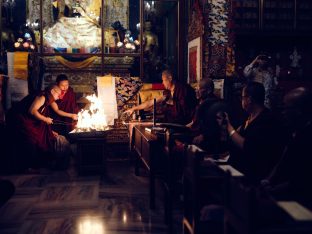 Thaye Dorje, His Holiness the 17th Gyalwa Karmapa, presided over the 2024 Kagyu Monlam in Bodh Gaya. Photo: Tokpa Korlo