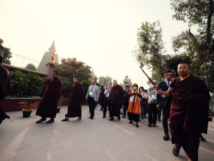 Thaye Dorje, His Holiness the 17th Gyalwa Karmapa, presided over the 2024 Kagyu Monlam in Bodh Gaya. Photo: Tokpa Korlo