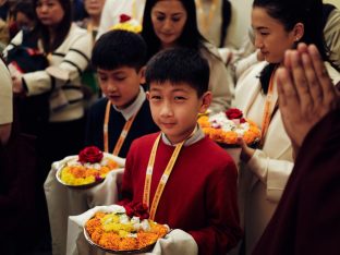 Thaye Dorje, His Holiness the 17th Gyalwa Karmapa, presided over the 2024 Kagyu Monlam in Bodh Gaya. Photo: Tokpa Korlo