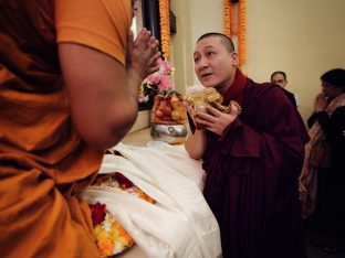 Thaye Dorje, His Holiness the 17th Gyalwa Karmapa, presided over the 2024 Kagyu Monlam in Bodh Gaya. Photo: Tokpa Korlo