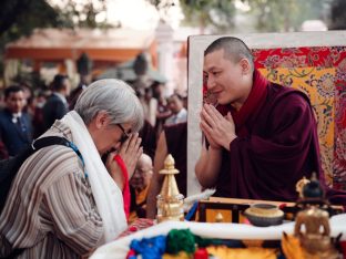 Thaye Dorje, His Holiness the 17th Gyalwa Karmapa, presided over the 2024 Kagyu Monlam in Bodh Gaya. Photo: Tokpa Korlo