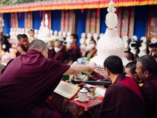 Thaye Dorje, His Holiness the 17th Gyalwa Karmapa, presided over the 2024 Kagyu Monlam in Bodh Gaya. Photo: Tokpa Korlo