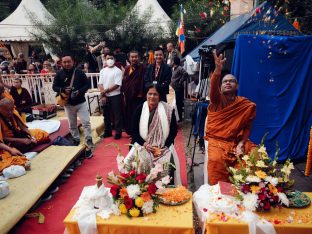 Thaye Dorje, His Holiness the 17th Gyalwa Karmapa, presided over the 2024 Kagyu Monlam in Bodh Gaya. Photo: Tokpa Korlo