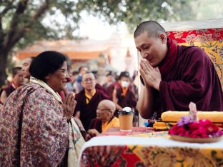 Thaye Dorje, His Holiness the 17th Gyalwa Karmapa, presided over the 2024 Kagyu Monlam in Bodh Gaya. Photo: Tokpa Korlo