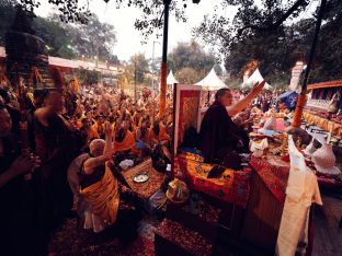 Thaye Dorje, His Holiness the 17th Gyalwa Karmapa, presided over the 2024 Kagyu Monlam in Bodh Gaya. Photo: Tokpa Korlo