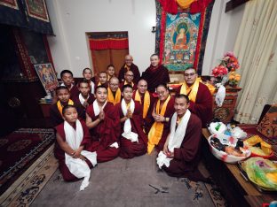 Thaye Dorje, His Holiness the 17th Gyalwa Karmapa, presided over the 2024 Kagyu Monlam in Bodh Gaya. Photo: Tokpa Korlo