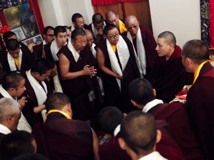 Thaye Dorje, His Holiness the 17th Gyalwa Karmapa, presided over the 2024 Kagyu Monlam in Bodh Gaya. Photo: Tokpa Korlo