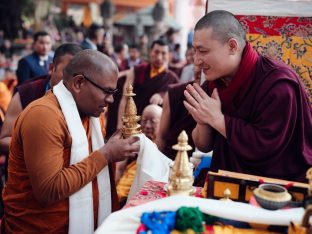 Thaye Dorje, His Holiness the 17th Gyalwa Karmapa, presided over the 2024 Kagyu Monlam in Bodh Gaya. Photo: Tokpa Korlo