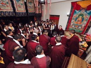 Thaye Dorje, His Holiness the 17th Gyalwa Karmapa, presided over the 2024 Kagyu Monlam in Bodh Gaya. Photo: Tokpa Korlo