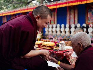 Thaye Dorje, His Holiness the 17th Gyalwa Karmapa, presided over the 2024 Kagyu Monlam in Bodh Gaya. Photo: Tokpa Korlo