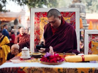 Thaye Dorje, His Holiness the 17th Gyalwa Karmapa, presided over the 2024 Kagyu Monlam in Bodh Gaya. Photo: Tokpa Korlo