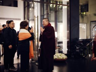 Thaye Dorje, His Holiness the 17th Gyalwa Karmapa, presided over the 2024 Kagyu Monlam in Bodh Gaya. Photo: Tokpa Korlo