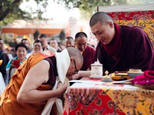 Thaye Dorje, His Holiness the 17th Gyalwa Karmapa, presided over the 2024 Kagyu Monlam in Bodh Gaya. Photo: Tokpa Korlo