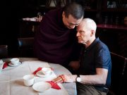 Thaye Dorje, His Holiness the 17th Gyalwa Karmapa, with Lama Ole Nydahl at the Europe Center