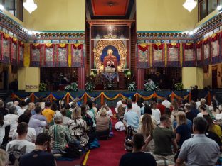 Thaye Dorje, His Holiness the 17th Gyalwa Karmapa, presides over the Karmapa Public Course 2025