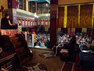 Thaye Dorje, His Holiness the 17th Gyalwa Karmapa, presides over the Karmapa Public Course 2025