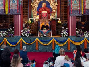 Thaye Dorje, His Holiness the 17th Gyalwa Karmapa, presides over the Karmapa Public Course 2025