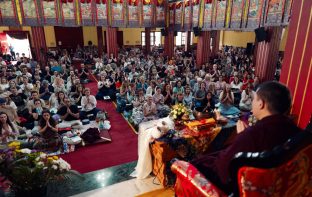 Thaye Dorje, His Holiness the 17th Gyalwa Karmapa, presides over the Karmapa Public Course 2025